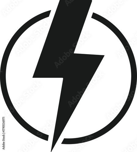 Lightning Bolt Icon Set. Power, Energy, and Speed Symbols. Fast Charge and Critical Alert sign. High Voltage and Danger Warning Icons collection