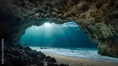 Fototapeta Naklejka Na Ścianę i Meble -  At first it may be a small hole (grotto).