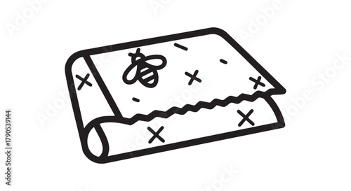 Beeswax food wraps outline icon vector
