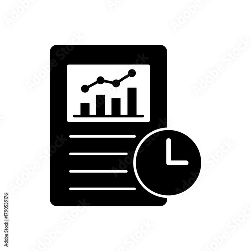 Icon a real time analytics, isolated against a clean background.