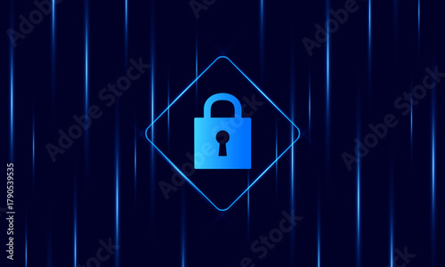 Cyber security technology concept , Shield With Keyhole icon , personal data , vector illustration.	