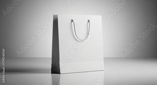 White paper shopping bag onready for gift or retail design mockup