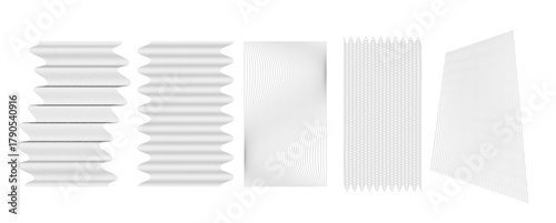 Wavy Effects Lines Abstract Curved Design Collection Set for Graphic. 