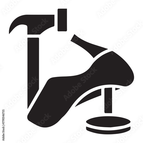 Cobbler Tool Simple Symbol Illustration