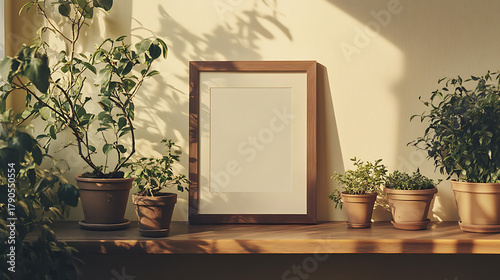 A warm, muted photograph shows a framed image.
