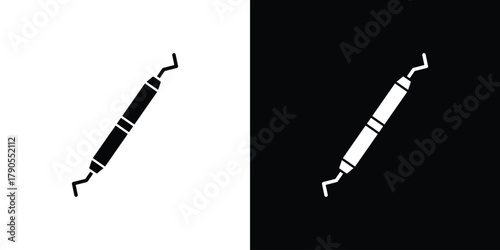 Foto Periodontal scaler icon – stock vector 10 eps.