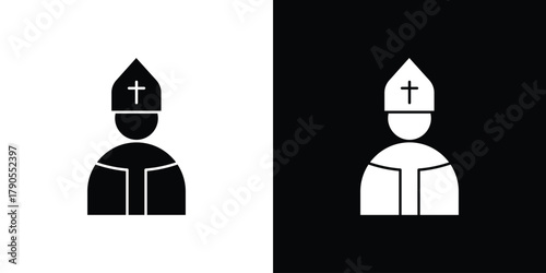 Bild auf Leinwand Pope icon – stock vector 10 eps.