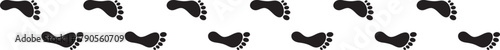 Human footprints icon set. Footprint icons collection. Shoe Prints symbol