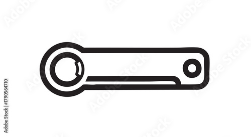 Bar blade bottle opener outline icon vector
