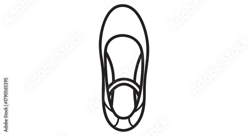 9) Ballet flats outline icon vector
