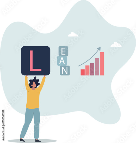 Lean startup using agile methodology to manage company for fast deliver or launch product.life and employment of people.