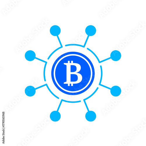 Icon a cryptocurrency, isolated against a clean background.