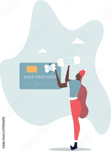 Credit repair, process to fixing poor credit standing, recover from financial mistake or negotiate with lender concept.life and employment of people.