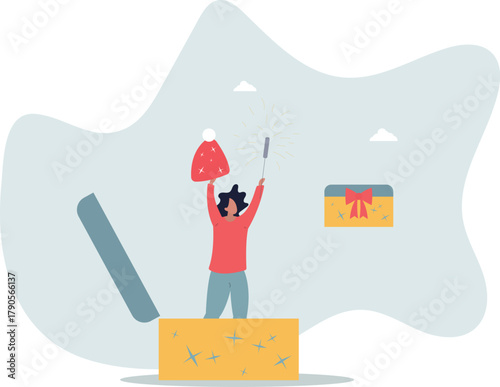 A surprise gift for the winter holidays. Warm, positive feelings and joyful emotions.