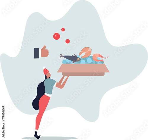 Seafood trade during Christmas and winter holidays.