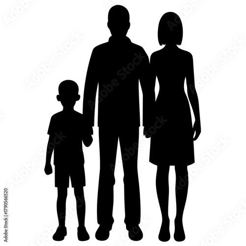 Silhouette of family