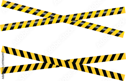 black yellow stripes line tape. Diagonal Stripe Pattern and Industrial Warning Border Icons. Hazard Sign Interface Collection