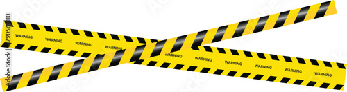 Yellow Black Stripes Line Tape and Caution Barrier Icon set. Warning Ribbon and Critical Safety Alert Symbols. Construction Tape and Danger Zone sign. Hazard Sign and Industrial Warning Border Icon