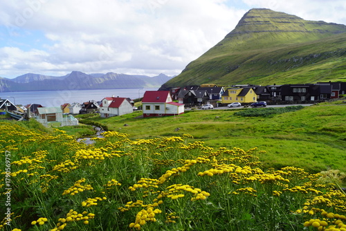 The colourful and cute local architecture and houses around Gjogv, Torshavn and Vestmanna on the Faroe islands