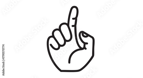 Beckoning finger gesture outline icon vector
