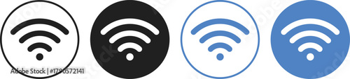 Wifi icon set. Wireless Network and Internet Connection Vector Symbols. Wi-Fi Hotspot and Wireless Access Icons collection