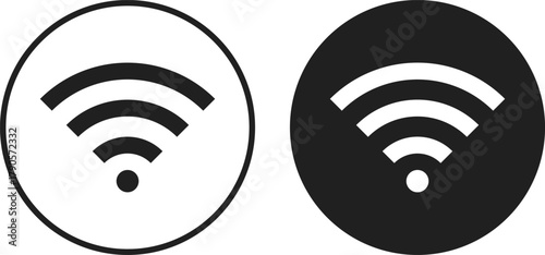 Wifi icon set. Wireless Network and Internet Connection Vector Symbols. Wi-Fi Hotspot and Wireless Access Icons collection