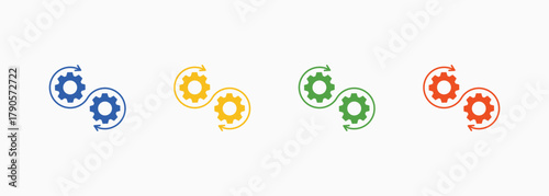 Transformation Icon Set Color Multiple Style Collection