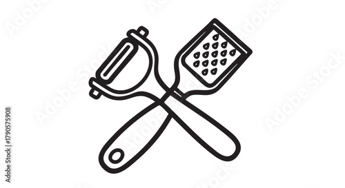 19. Citrus peeler zester outline icon vector
