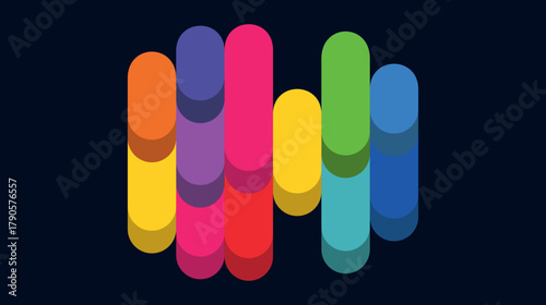 Colorful abstraction of liquid rainbow spots, LGBT colors on a black background in the form of bright colored lines, colored pencils and paints, thick brushstrokes of paint, business schedule