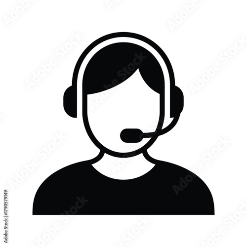 Customer service representative with headset icon