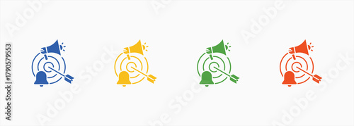 Time Sound Goal Icon Set Color Multiple Style Collection