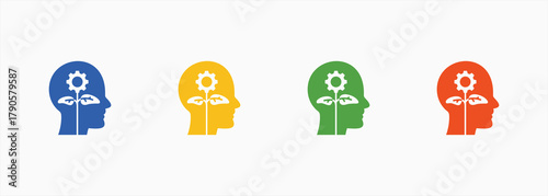 Innovation Mindset Icon Set Color Multiple Style Collection