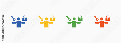 Problem Solving Techniques Icon Set Color Multiple Style Collection