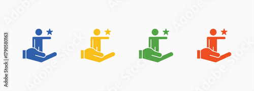Skill Coaching Icon Set Color Multiple Style Collection