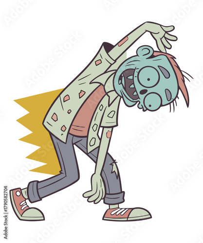 Funny Cartoon Zombie T Shirt Design