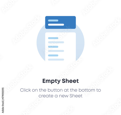 Empty Sheet – No Data Spreadsheet Illustration