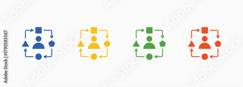 Adaptive Icon Set Color Multiple Style Collection