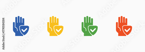 Personal Boundaries Icon Set Color Multiple Style Collection