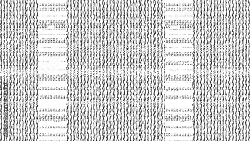 Black and white textured vertical stripes with abstract patterns and white rectangular gaps background