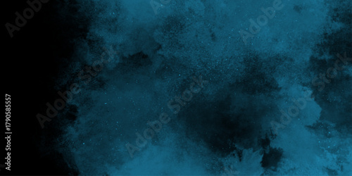 abstract painting soft blue textured on wet white paper. abstract watercolor scraped grungy paper texture, blue sky in grunge style . Beautiful stylist modern blue texture background with smoke.