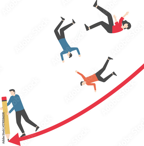 Bad decisions or wrong leadership, foolish leaders, wrong leaders leading to business or professional losses or failures, businessmen drawing downward paths of advancement leading to the fall of their