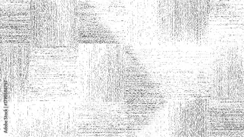 Black and white abstract pattern of vertical and horizontal dashed lines and dots background