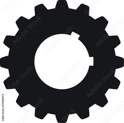 Industrial gear sprocket silhouette