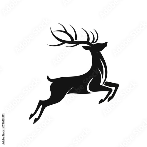 deer silhouette on a white background