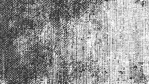 Black and white textured background with woven pattern and gradient effect vector