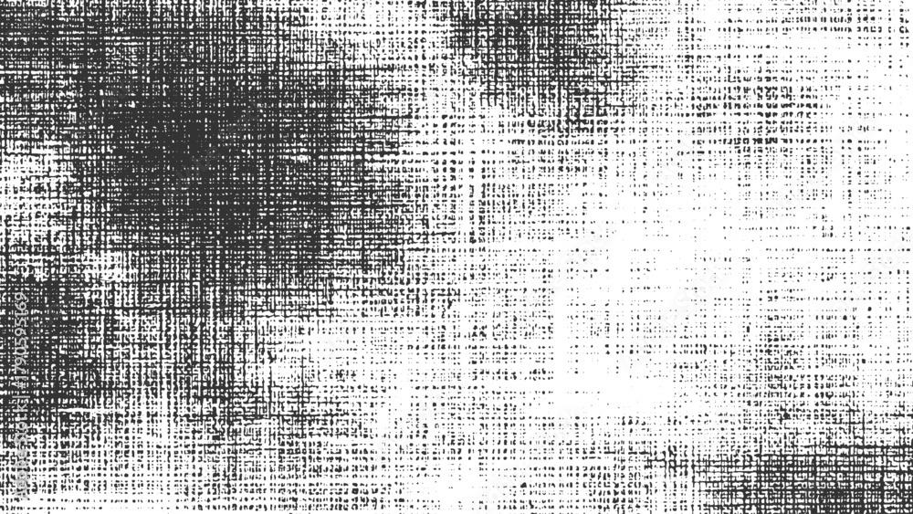 Black and white textured background with overlapping grid patterns and distressed effect grunge