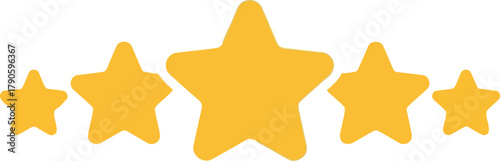 Five golden stars rating
