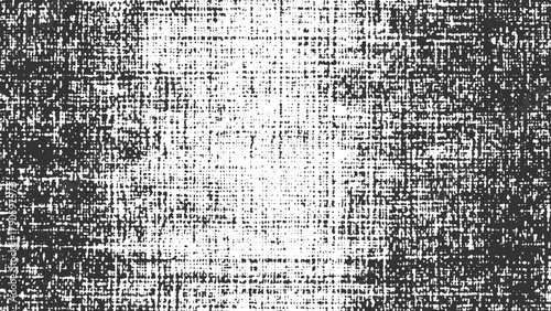 Black and white textured background with a distressed grid pattern abstract