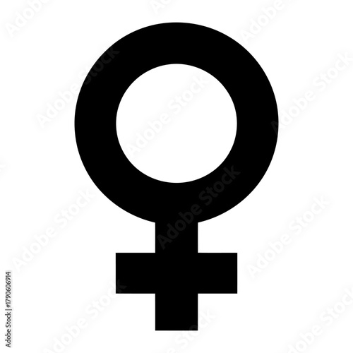 Gender Symbol female icon Silhouette vector on white background