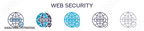 Web Security Element For Design Graphic - Multi Styles